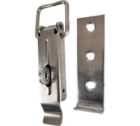 Замок для ящика VORMANN с ушком, с ответной частью (прямая), 110x37мм, нержавеющая сталь 011209105/8025
