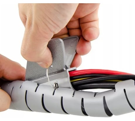 Спиральный защитный рукав PARLMU LXQ 16-3-k10 полиэтилен, размер 16, цвет серый, длина 10 м PR5000300-10