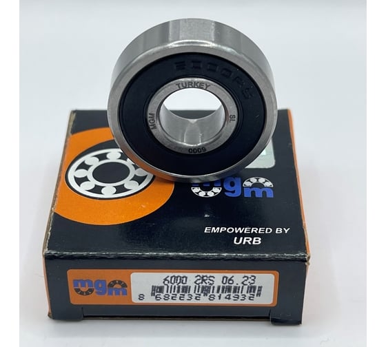 Радиальный шарикоподшипник MGM 6000 2RS сепаратор из листовой стали, двусторонние контактные уплотнения, 10x26x8 мм