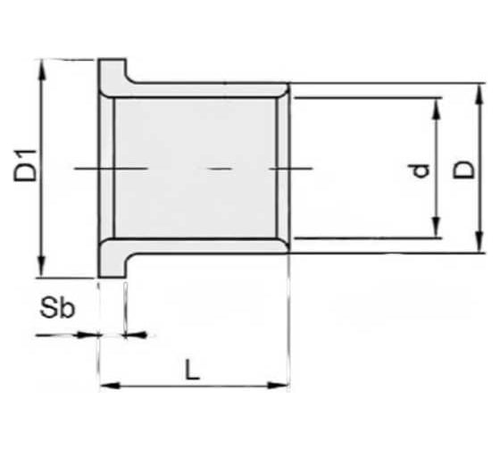 Втулка скольжения с фланцем ISKRA KF12120SF1SN (PCMF121412E) 20 штук