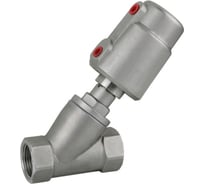 Наклонный седельный клапан TITAN LOCK нержавеющая сталь 304, с пневмоприводом, полипропилен, DN25 TL25CPAVPP