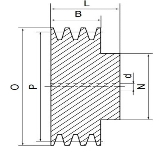 Клиновой шкив ISKRA под расточку SPB 100-2 (PHP 2SPB100RSB)