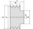 Клиновой шкив ISKRA под расточку SPB 100-2 (PHP 2SPB100RSB) 2