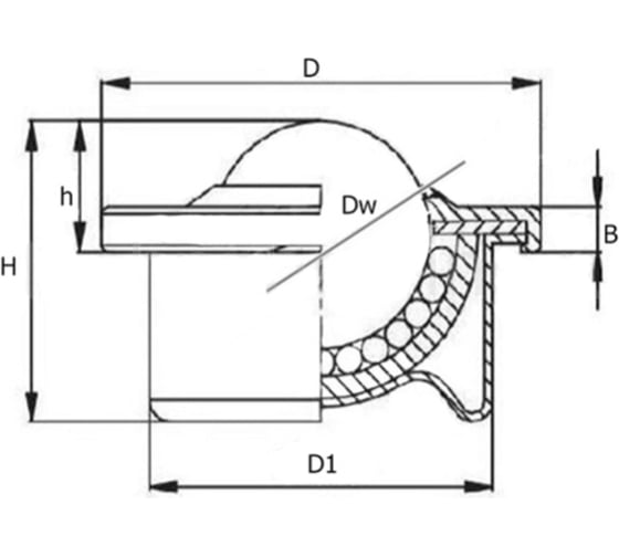 Шариковая опора ISKRA CY22H 1