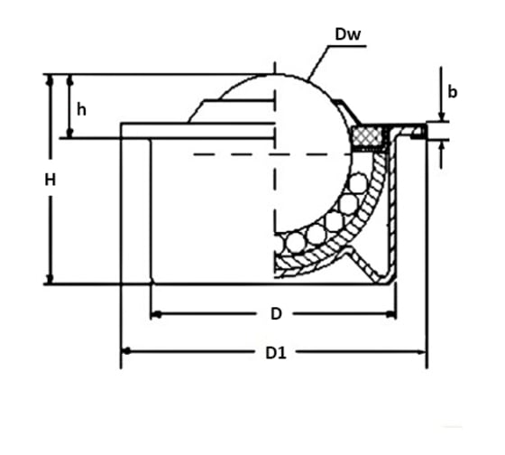 Шариковая опора ISKRA CY22H PL