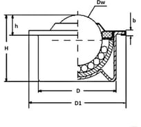 Шариковая опора ISKRA CY15H PL