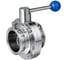 Дисковый нержавеющий затвор TITAN LOCK AISI304 DN25, типа clamp-clamp TLSD025CLS 1