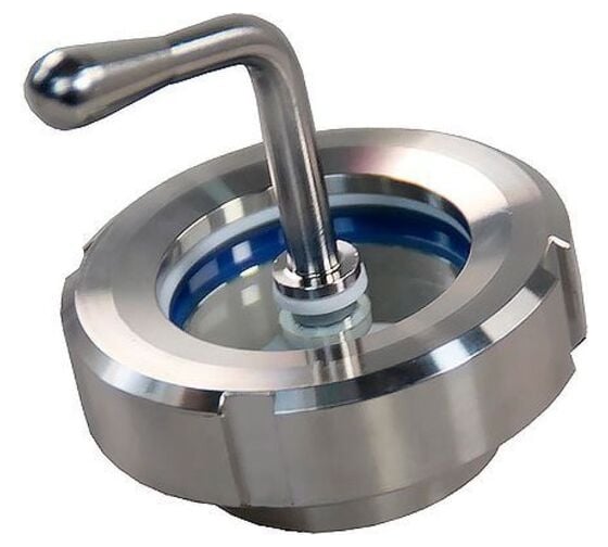 Гаечный диоптр под сварку TITAN LOCK нержавеющий, со скребком, DN32 TL032DWWDS