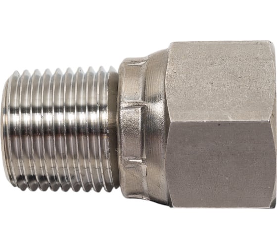 Резьбовой адаптер A-Flow SS316, 1/2" Male NPT, вращающаяся M20x1.5 FASH-MRF-8N-20M