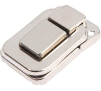 Замок-защелка на ящик ТУНДРА 33x48 мм, железный, цвет матовый никель, 1 шт. 9259842