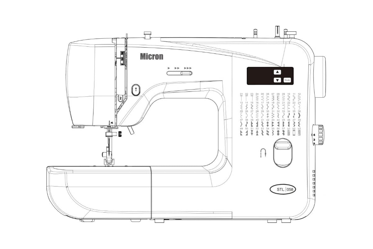 Швейная машина Micron STL 058 бытовая 707510 - выгодная цена, отзывы,  характеристики, фото - купить в Москве и РФ