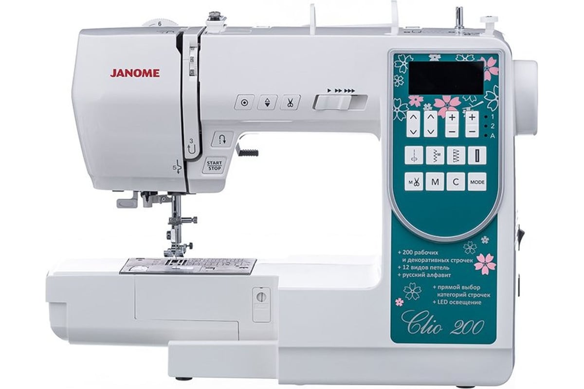 Швейная машина JANOME Clio 200 4933621706883 - выгодная цена, отзывы,  характеристики, фото - купить в Москве и РФ