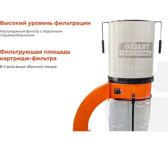 Стружкоотсос 2200Вт Gigant Professional DCT2200CF