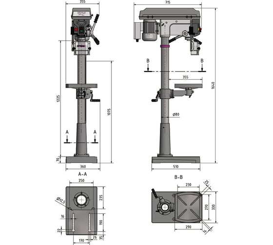 Настольный вертикально-сверлильный станок Optimum OPTIdrill D23Pro 3003015