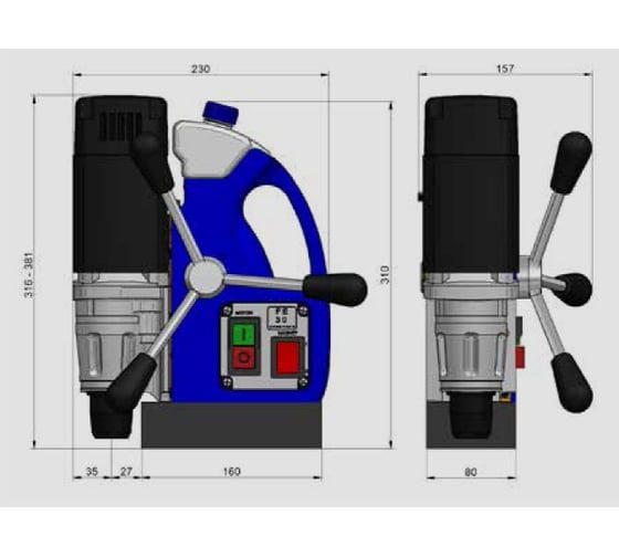Сверлильный станок на магнитном основании FE POWERTOOLS FE 30