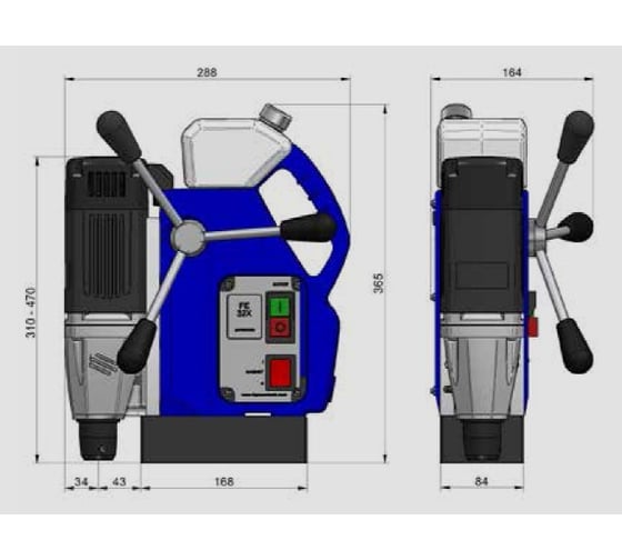 Сверлильный станок на магнитном основании FE POWERTOOLS FE 32 Х