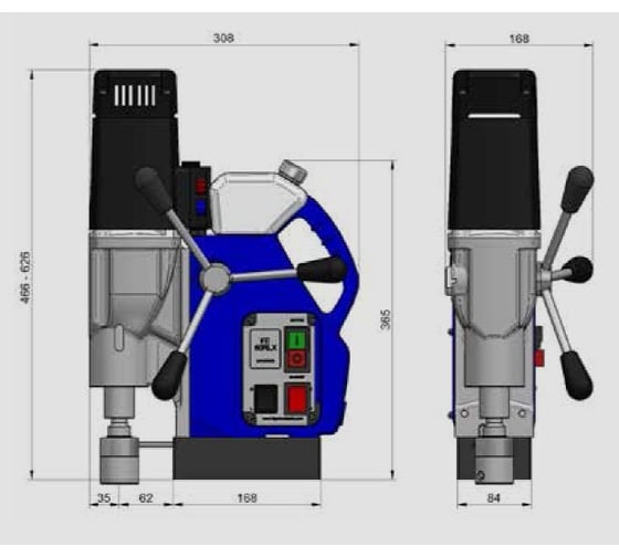 Сверлильный станок на магнитном основании FE POWERTOOLS FE 60RL X