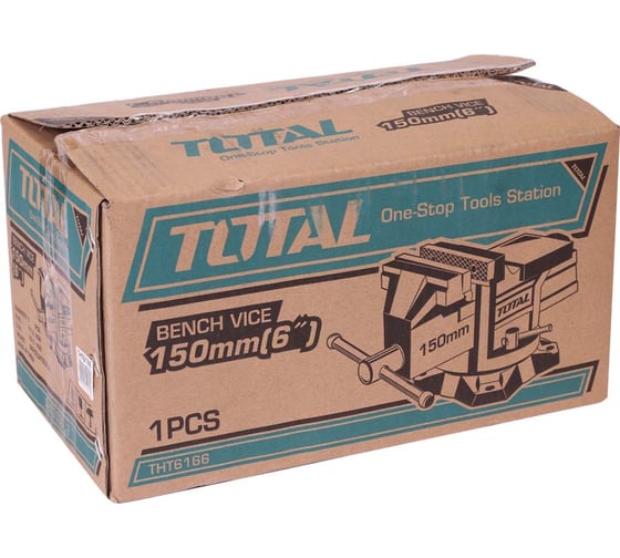 Слесарные тиски с наковальней TOTAL 150 мм 6" THT6166