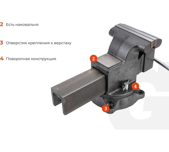Поворотные слесарные тиски Gigant Professional 200 мм GP-BV-200