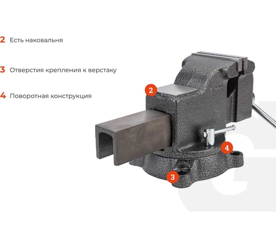 Поворотные слесарные тиски Gigant Professional 100 мм GP-BV-100