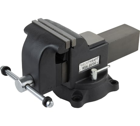 Профессиональные слесарные тиски WIEDERKRAFT поворотные, с наковальней, 150 мм WDK-BV150
