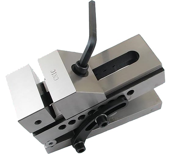 Прецизионные станочные синусные тиски CNIC 100 мм, стальные, неповоротные, быстрозажимные 55056 1