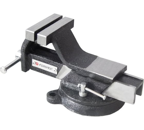 Тиски стальные поворотные с наковальней Forsage 4"-100мм F-6540804(18542)