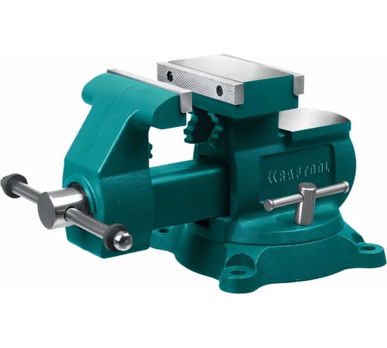 Слесарные тиски KRAFTOOL Reversible 140 мм, расход 273 мм 32705-140