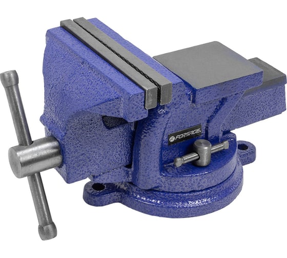 Стальные поворотные тиски с наковальней Forsage 5", 125 мм F-6540205W(58896)