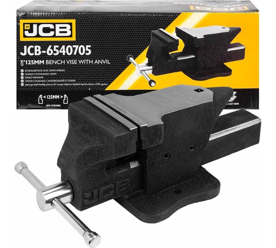 Тиски стальные с наковальней JCB 125мм, 5" JCB-6540705(58993)