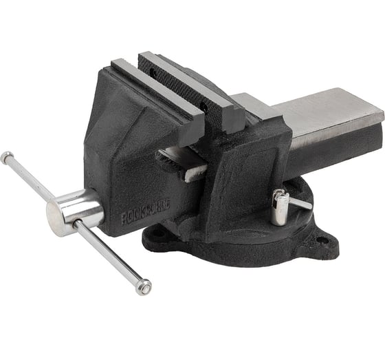 Тиски стальные усиленные поворотные с наковальней Rockforce 8"-200 мм RF-6540908(59933) 1