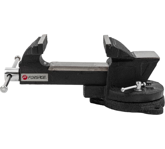 Тиски стальные поворотные с наковальней Forsage 5" (125мм) F-6540105(60508)