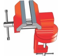 Слесарные поворотные малые тиски BAUM на струбцине губки S=3 =75мм. 249-3"