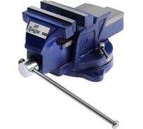 Слесарные тиски ТУНДРА с наковальней, высокопрочный чугун ВЧ-40, 100 мм 1627884