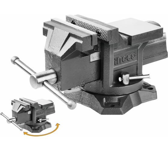 Поворотные тиски с наковальней INGCO 150мм HBV086 1