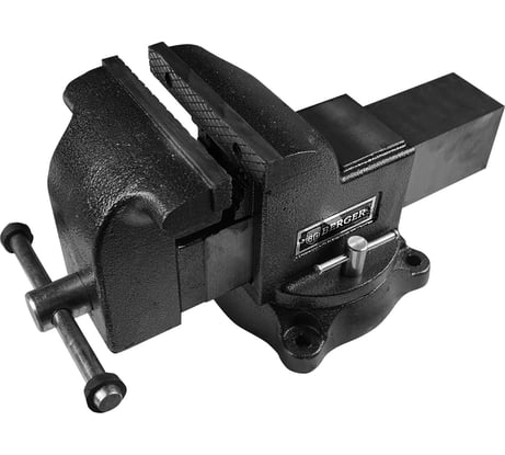 Чугунные поворотные тиски с трубным зажимом и наковальней Berger BG ЭГИР 100мм BG1336