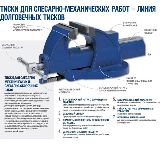 Тиски для слесарно-механических работ Irwin 150мм 112