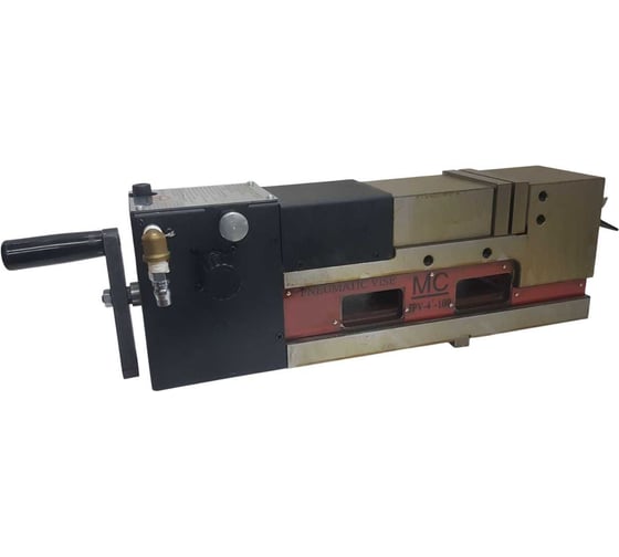 JPV-4-100, тиски пневматические, прецизионные JPV-4-100 Пневматические прецизионные тиски высокого давления, ширина губок 100 мм, раствор 0-100 мм, сила зажима 32 кH Partner 514100