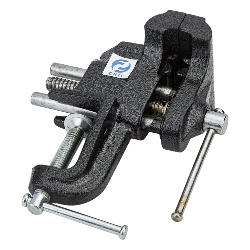 Слесарные тиски CNIC 75 мм неповоротные настольные с наковальней ...