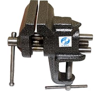 Слесарные тиски CNIC 75 мм неповоротные настольные с наковальней, крепление струбциной 66628