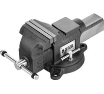 Тиски слесарные Denzel BVH-125, 125 мм, поворотные, стальная направляющая, с наковальней 18684