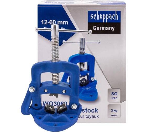 Тиски трубные Scheppach 12-60мм Sch-WQ3060(66069)