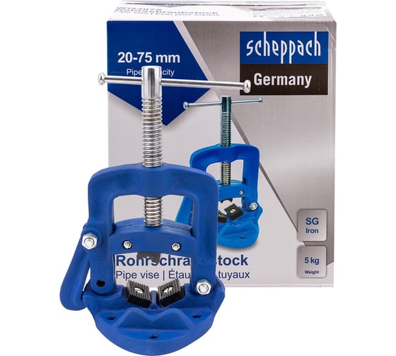 Тиски трубные Scheppach 20-75мм Sch-WQ3075(66070)