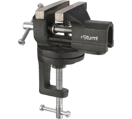 Тиски мини Sturm 70мм, поворотные, на струбцине 1075-12-070
