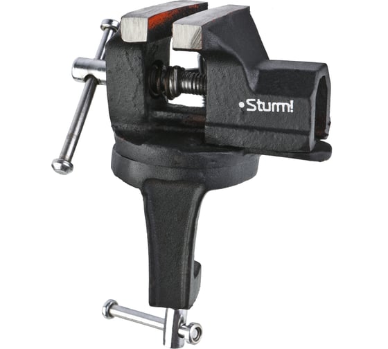 Тиски мини Sturm 60мм, поворотные, на струбцине 1075-12-060 1