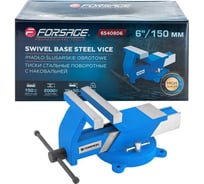 Тиски стальные поворотные с наковальней Forsage 6"-150 мм F-6540806(18544)