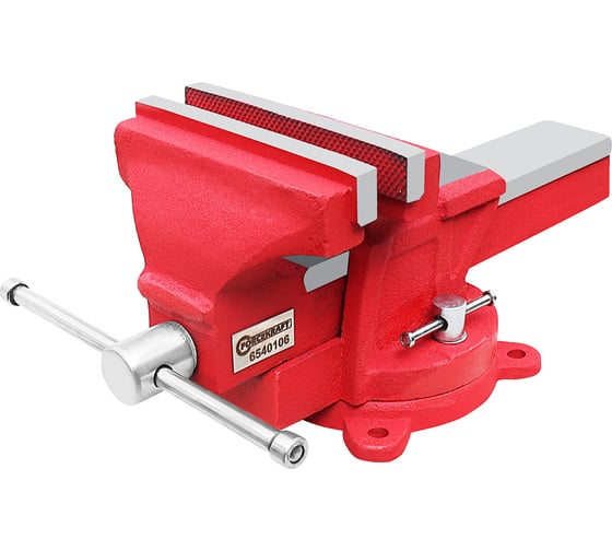 Стальные тиски FORCEKRAFT поворотные с наковальней 6"-150мм 47013 FK-6540106