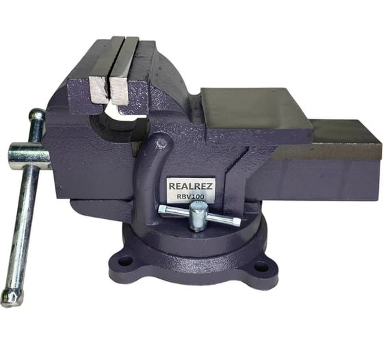 Тиски REALREZ RBV100, ширина губок 100 мм REZ-RBV100 1