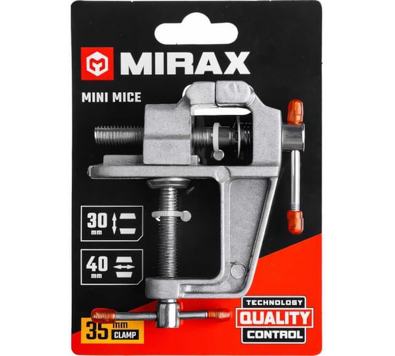Настольные тиски для точных работ MIRAX, 40 мм 32472-40