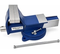 Тиски стальные поворотные с наковальней YATAFORCE 100мм (4) YF-6540804W(67559)